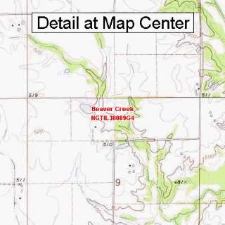  USGS Topographic Quadrangle Map   Beaver Creek, Illinois 