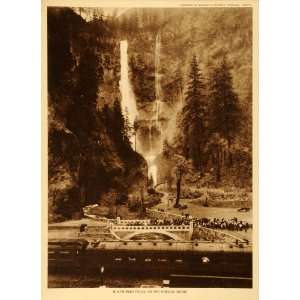  1918 Photogravure Multnomah Falls Columbia River Gorge 