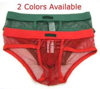 Sexy Mens Fishnet Mesh Boxer Briefs Underwear see thru 2Color M~XL 