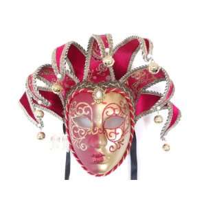  Red Gold Jolly Lillo Venetian Masquerade Mask