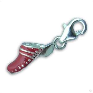Beggar Charms pendant slipper shoe red dangle #8543, bracelet Charm 