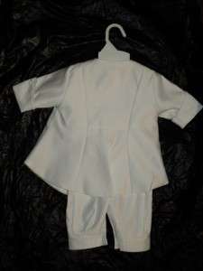 Baby Boys White Christening Baptism Suit/XS/ 0 3 MONTHS  