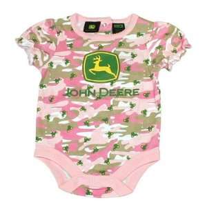  John Deere Pink Camo Logo Onesie