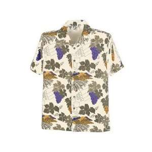 BEIGE WINE COUNTRY SHIRT MED@ 