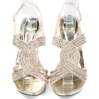 New Evening party gold satin diamante ladies shoes AU 5  