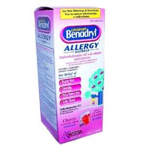  Benadryl Elixer Allergy 4oz Grape (Pack of 6) Health 