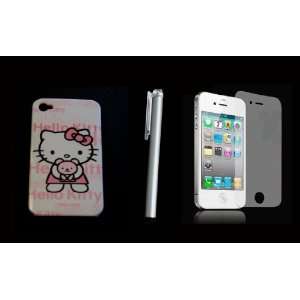  hello kitty iphone 4 case cover +LCD screen + stylus 