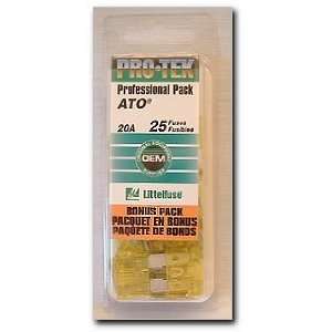 Littelfuse ATO20PRO 20 Amp Fast Acting Automotive Blade Fuses, Pack of 