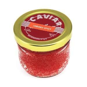 Markys Tobiko Spicy, Capelin Sushi Caviar   4 oz  Grocery 