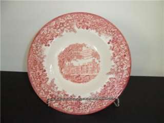   Queens Ware Bowl Romantic England Series Red Toile Pattern  