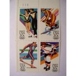  Stamps, 1984, Winter Olympics, S# 2067 70, Plate Block of 4 20 Cent 