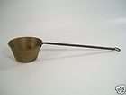 vintage brass plated dipping ladle drink from bucket sipper w hole for 