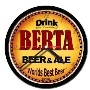  BERTA beer and ale cerveza wall clock 