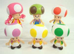 super mario brothers figures TOAD TOADETTE TOADSWORTH  