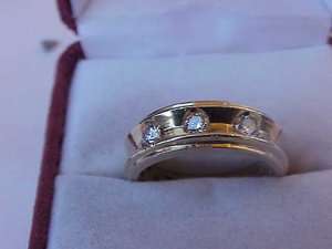   Estate 14K YG .75ct VS/F Diamonds MENS Wedding Ring Band, 1950s