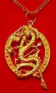 24kt Gold Plated over real sterling silver Heavy Dragon  