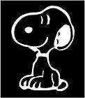 WHITE Vinyl Decal Snoopy dog cartoon beagle puppy peanuts fun sticker 