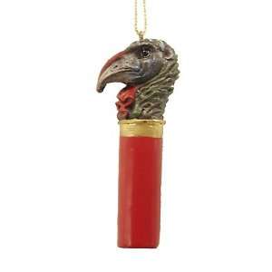  3.5 Turkey Head Shotgun Shell Hunting Christmas Ornament 