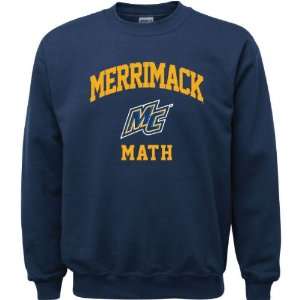  Merrimack Warriors Navy Youth Math Arch Crewneck 