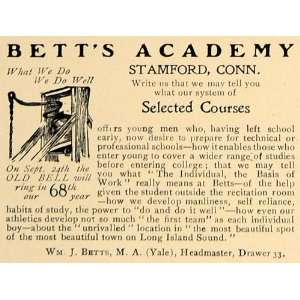  1906 Ad Betts Academy Stamford Conn WM. J. Betts Yale 