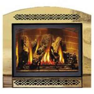   Fireplace Faceplate with Lower Ornamental Inset for Marble or Tile