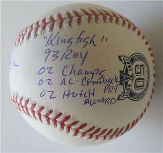 TIM SALMON Autograph Auto Signed Stat 50th Baseball PSA  
