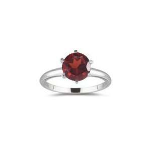  2.34 Cts Garnet Solitaire Ring in Platinum 4.5 Jewelry