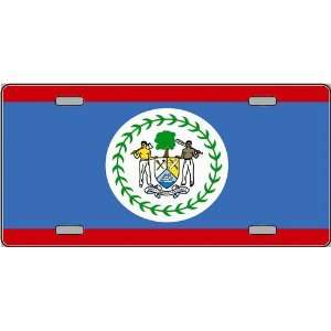  Belize Flag License Plate 