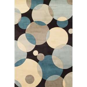  New Wave Collection Teal Hand Tufted Wool Area Rug 9.60 x 