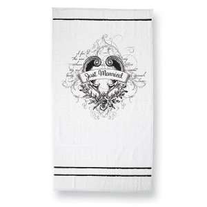  White Just Married Beach Towel Jewelry