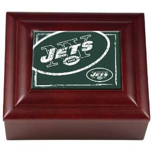    Sports NFL JETS Wood Keepsake Box/Mahogany