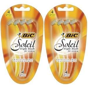 Bic Soleil For Women Sensitive Skin 4 ct, 2 ct (Quantity of 3)
