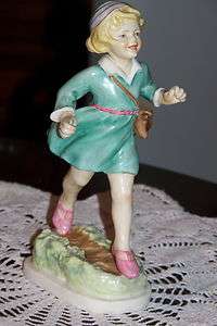 Royal Worcester Figurine   Thursdays Child Has Far To Go 3522   circa 