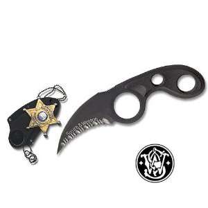  Smith and Wesson Neck Knife Black Badge
