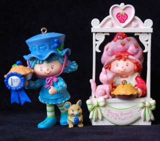 STRAWBERRY SHORTCAKE & BLUEBERRY MUFFIN Scented Christmas Ornament LOT 