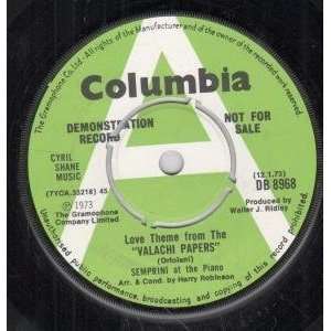 LOVE THEME FROM THE VALACHI PAPERS 7 INCH (7 VINYL 45) UK COLUMBIA 