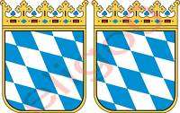 2x bayern GERMANY coat of arms bumper stickers decals  