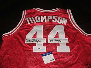 DAVID THOMPSON NC STATE 74 CHAMPS PSA/DNA SIGNED JERSEY  