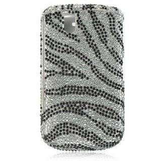   Case for Blackberry Tour 9630 Case   Black Silver Zebra Diamond by Lux