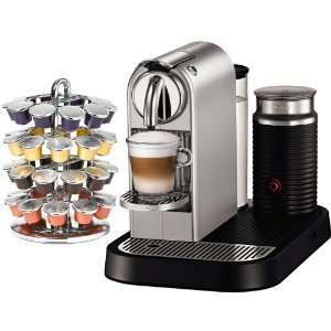 Nespresso D120 Citiz & Milk Silver Espresso Machine Plus Free Coffee 