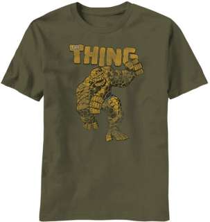 The Thing Classic Marvel Comic Distressed Look Licensed Tee Shirt 