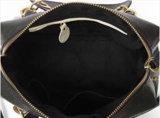 Celebrity Style Black Genuine/Real Leather Paraty Bag  