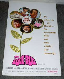 THE LOVE BUG Original Rolled 1969 Movie Poster HERBIE/VOLKSWAGEN 