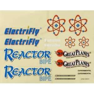  Decal Sheet EP Reactor Bipe ARF Toys & Games