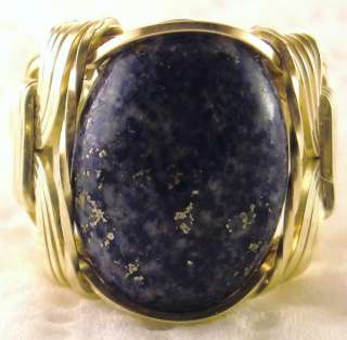 R121 Lapis Lazuli Ring 14k Gold gf Mens or Ladies Blue  