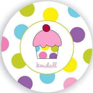  Personalized Plate Cupcake Pink
