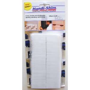 Handi Shim HS18100WH Plastic Construction Shims / Spacers, 100 Pack, 1 