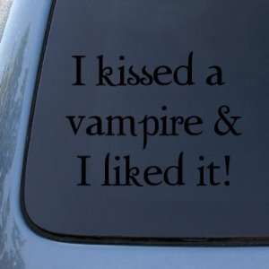 KISSED A VAMPIRE   Twilight Vinyl Decal Sticker #1613  Vinyl Color 