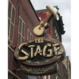 Americana Poster   The Stage on Broadway Nashville Tennessee 24 X 20