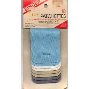 10 Patchettes, Singer Sewing Company, Low Heat for Permanent Press 